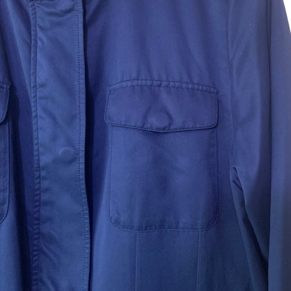 Peter Millar Navy Blue Zip Up Button Drawstring Travel Utility Jacket Size M - Picture 12 of 14